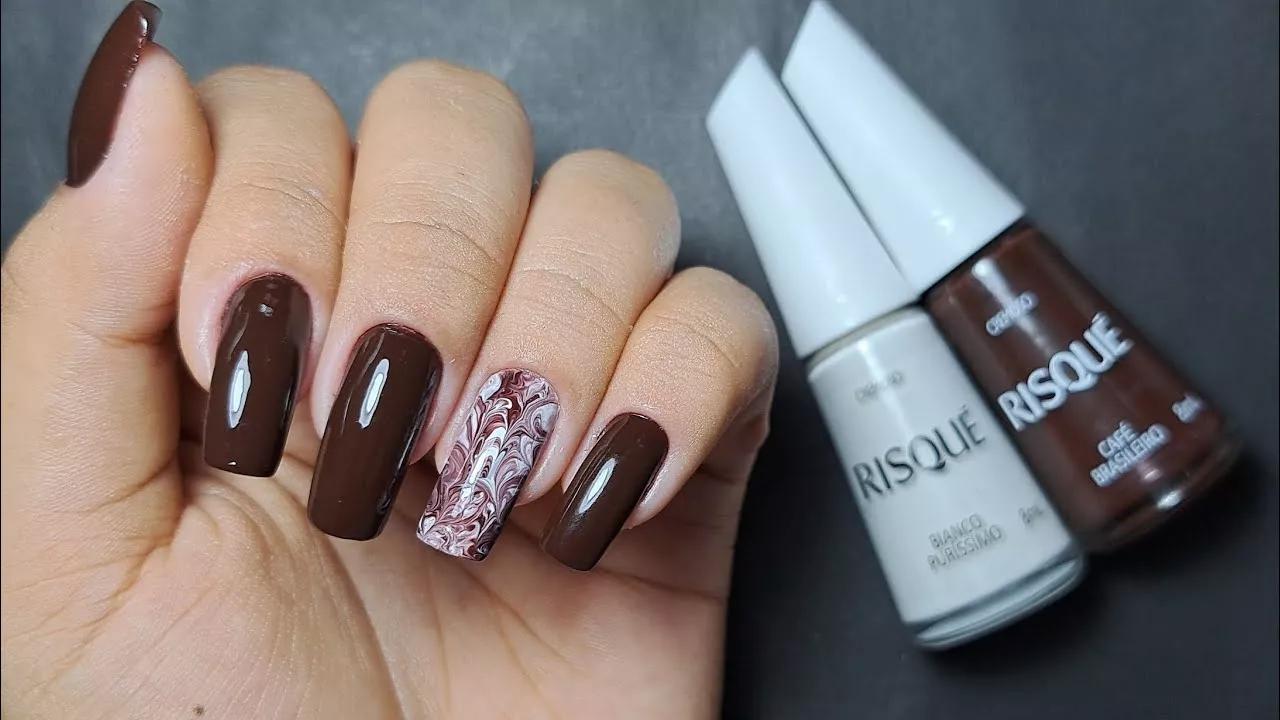 ideias unhas marrom escuro para arrasar