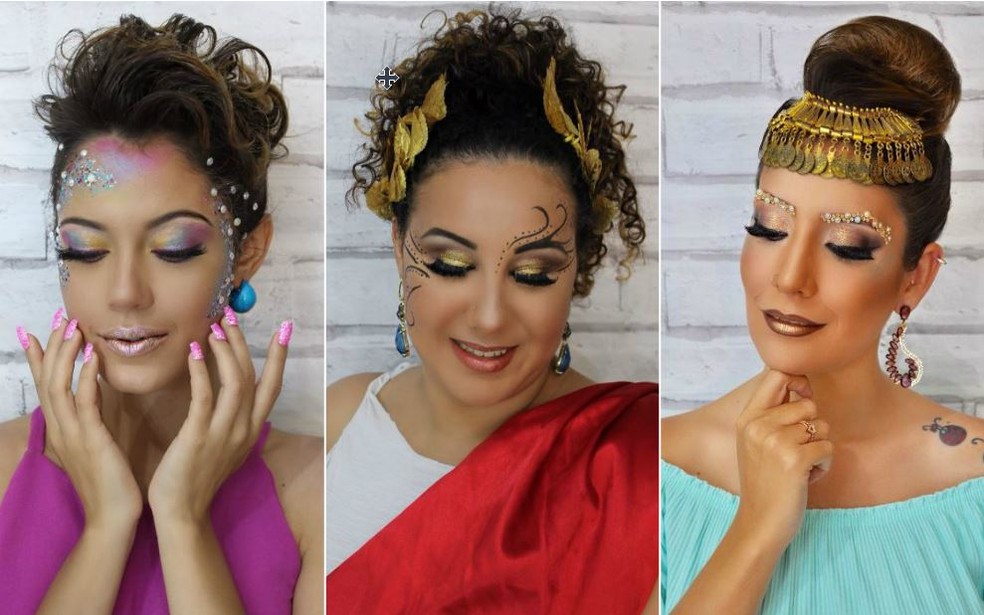 ideias maquiagem carnaval 2017 sereia unicornio glitter