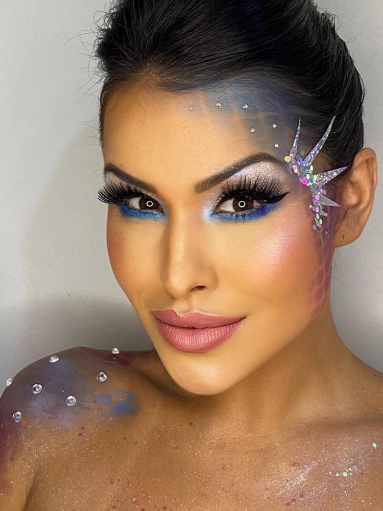 ideias maquiagem carnaval 2017 sereia unicornio glitter