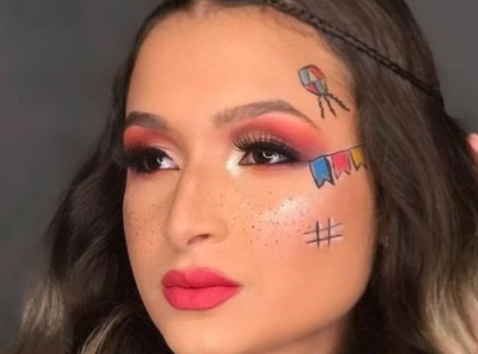 ideias maquiagem festa junina diferentes