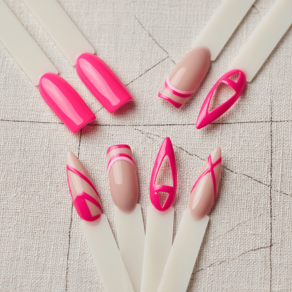 unhas pink ombré branco passo a passo