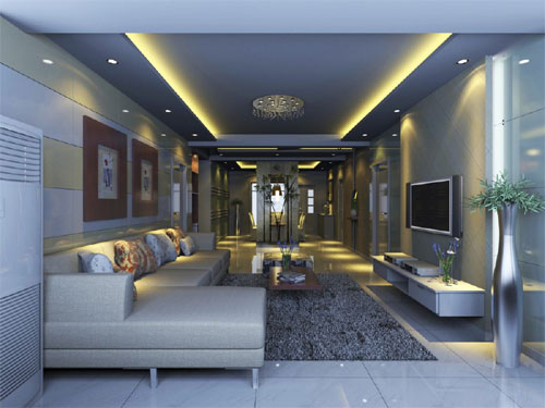 iluminação embutida sala de tv