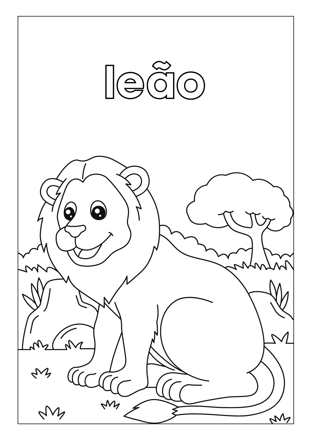 desenho de leão vs leoa para colorir