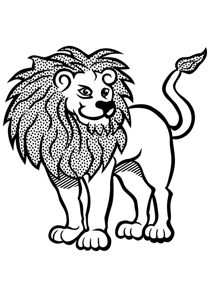 desenho de leão vs leoa para colorir