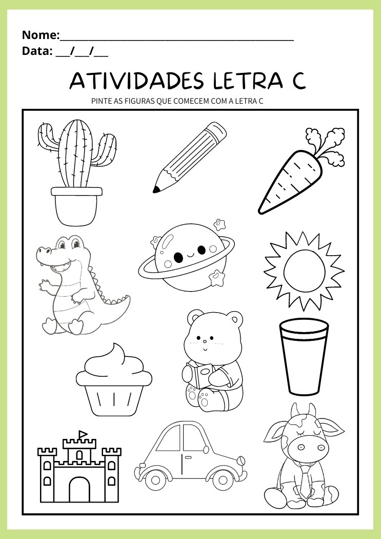 alfabetização letra c imprimir