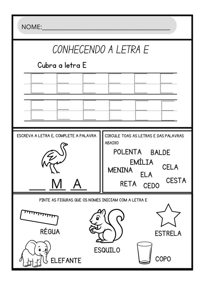 alfabeto para imprimir e pintar