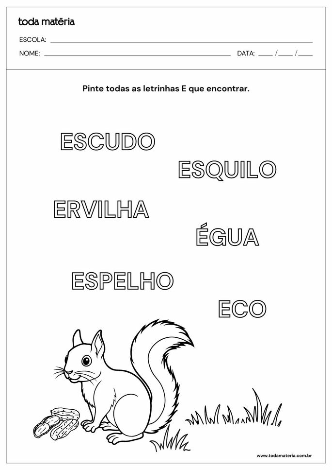 imagens de letras com a letra e