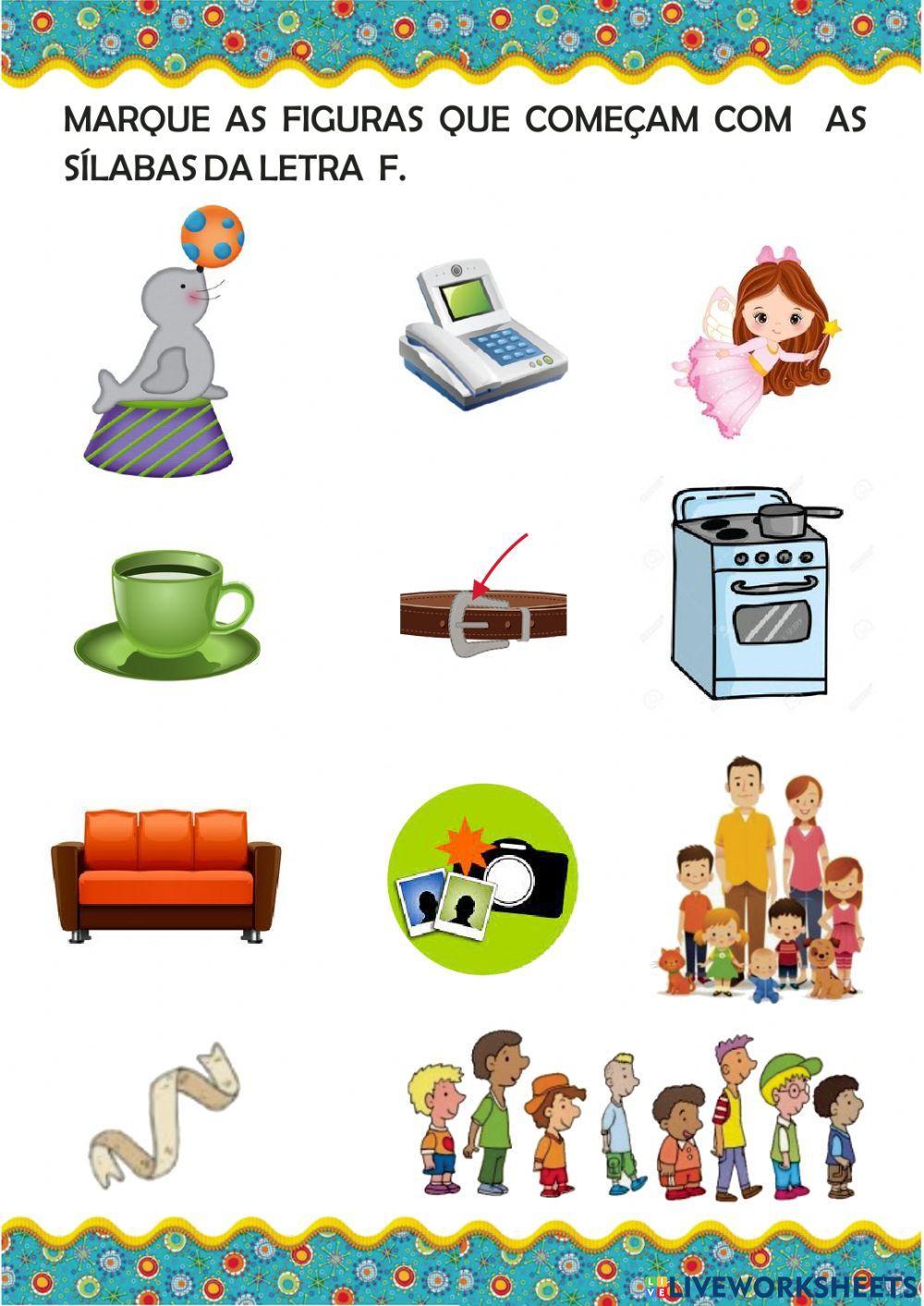 imagens com a letra f para imprimir