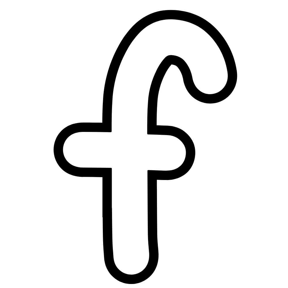 letra f para imprimir vs letra f digital