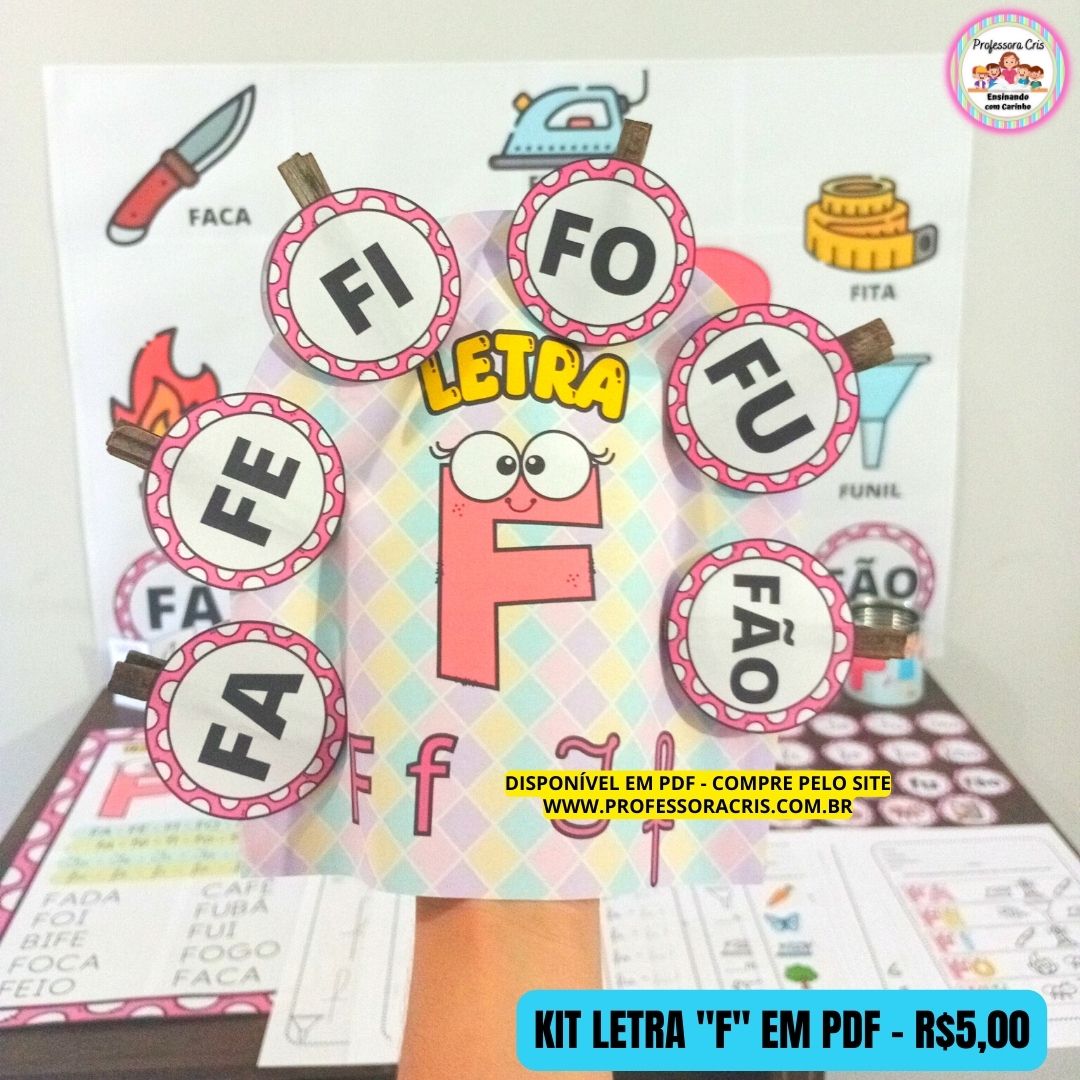 ideias criativas de imagens com a letra f para imprimir