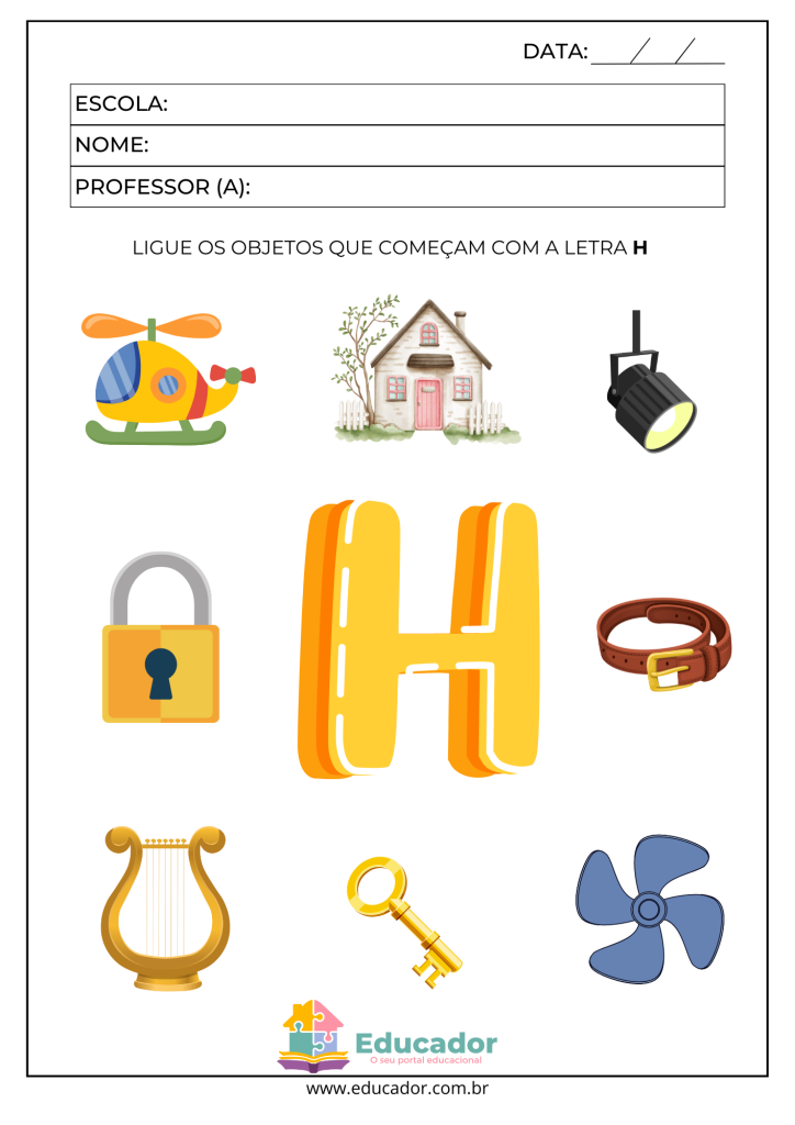 imagens letra h para imprimir grátis