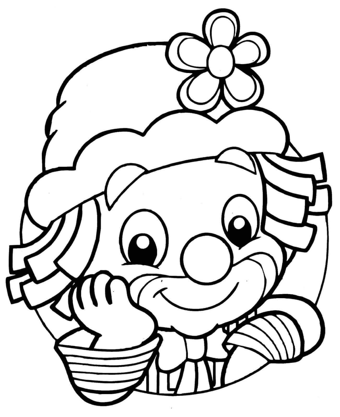 palhaço de circo para colorir