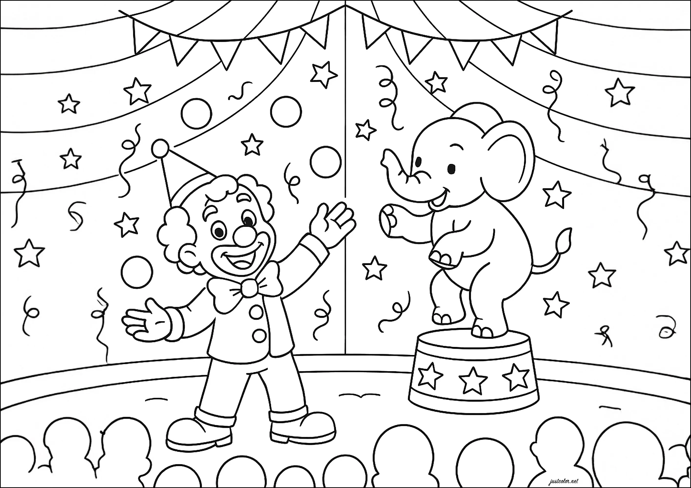 desenhos de palhaço para crianças
