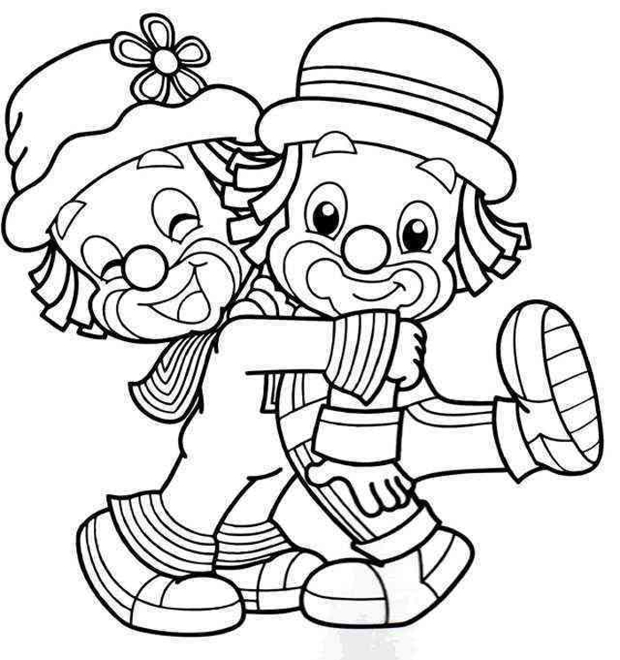 palhaço para colorir grátis