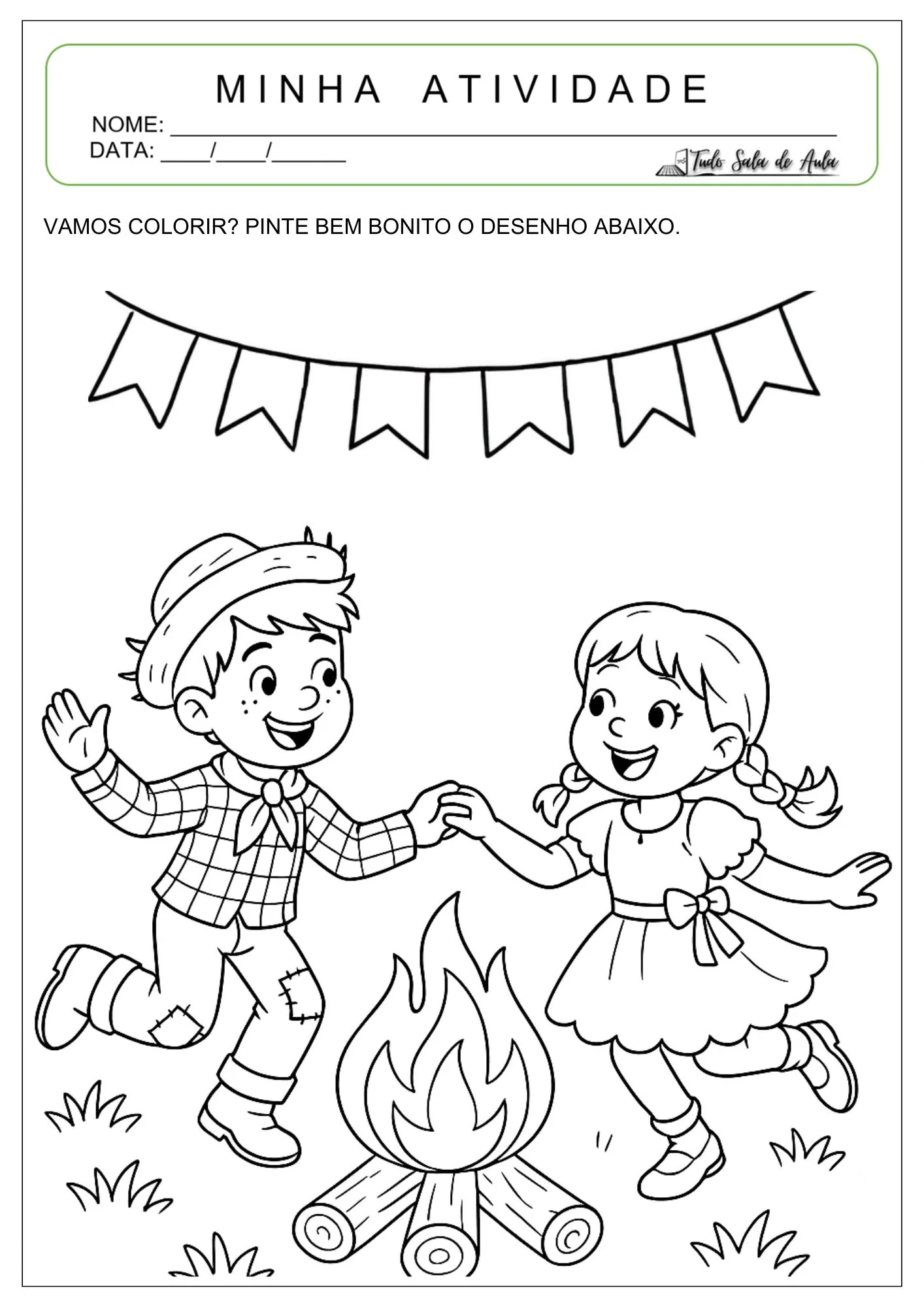 desenhos de balões juninos para colorir