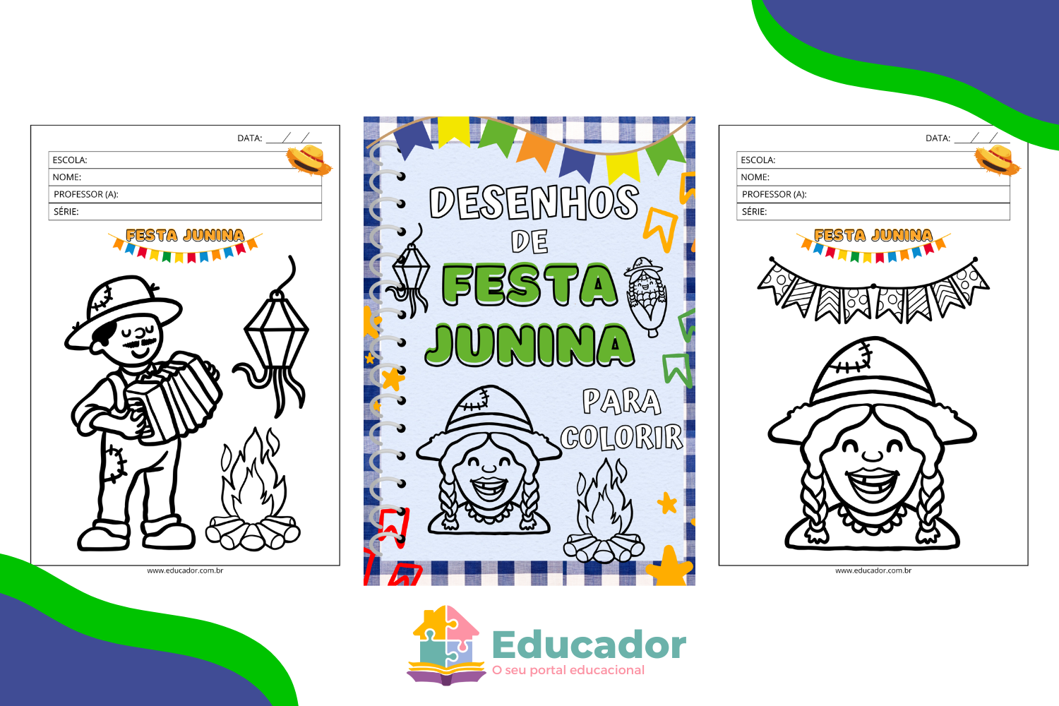 desenhos de casamento caipira para colorir