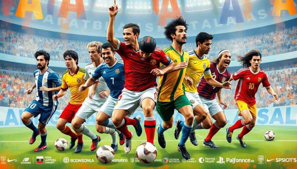 jogadores de futebol com A