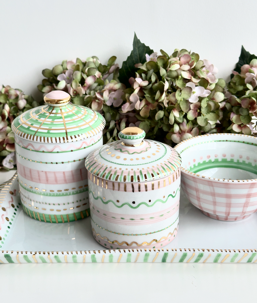 Kit higiene bebê porcelana colorido