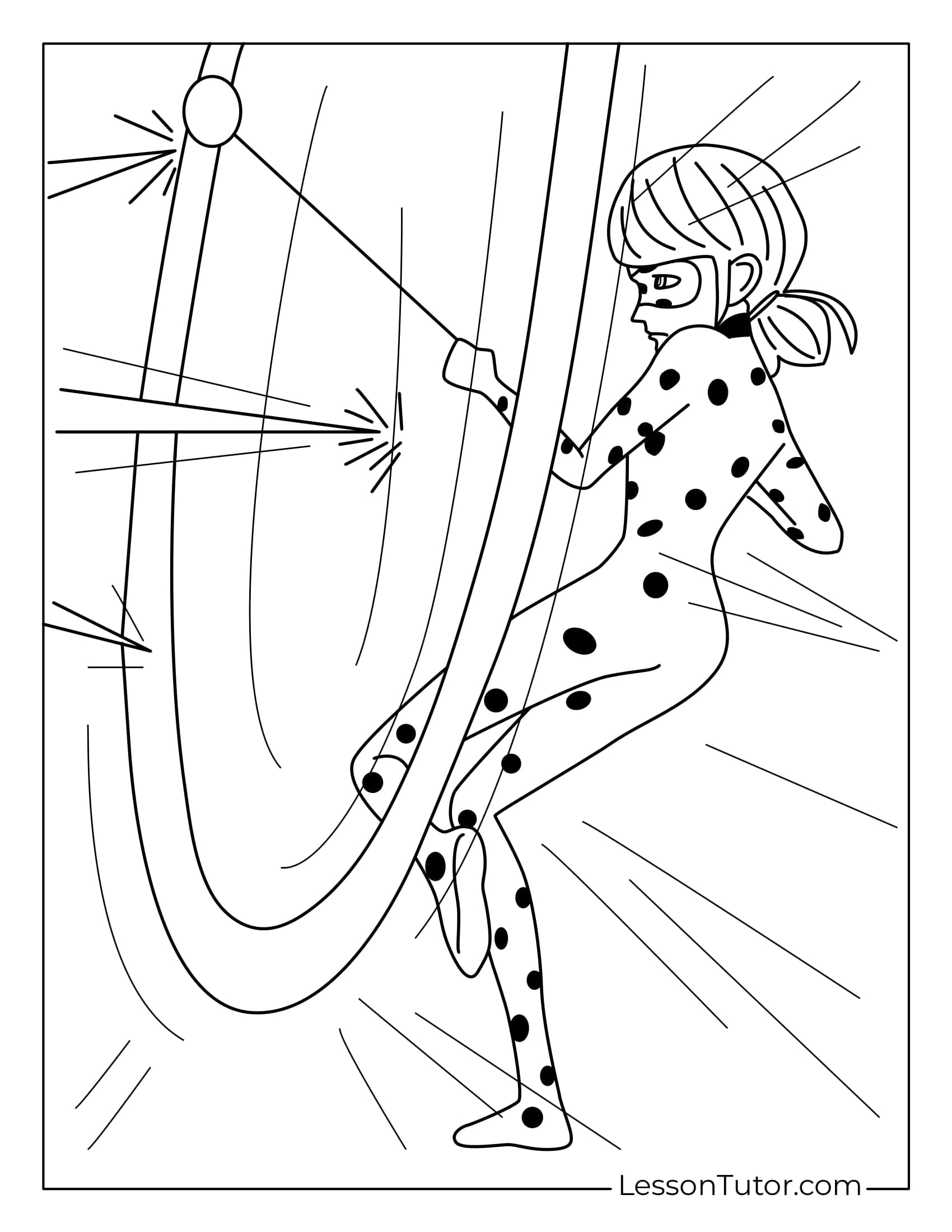 desenho da ladybug sereia para colorir