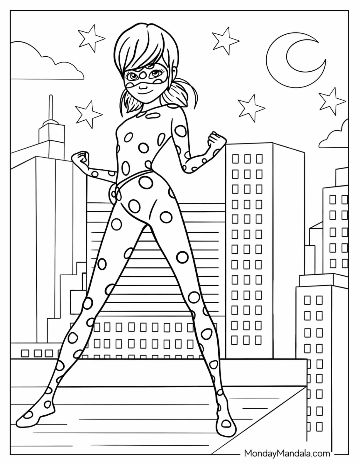 desenhos da ladybug vs cat noir para colorir