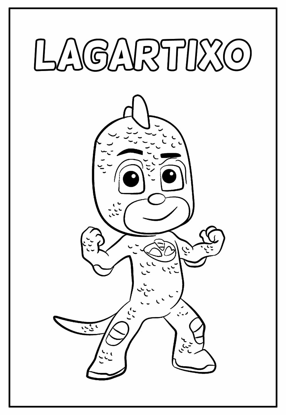 como desenhar o lagartixo