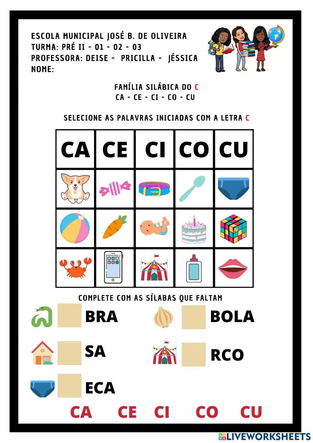 opções de lanche com c