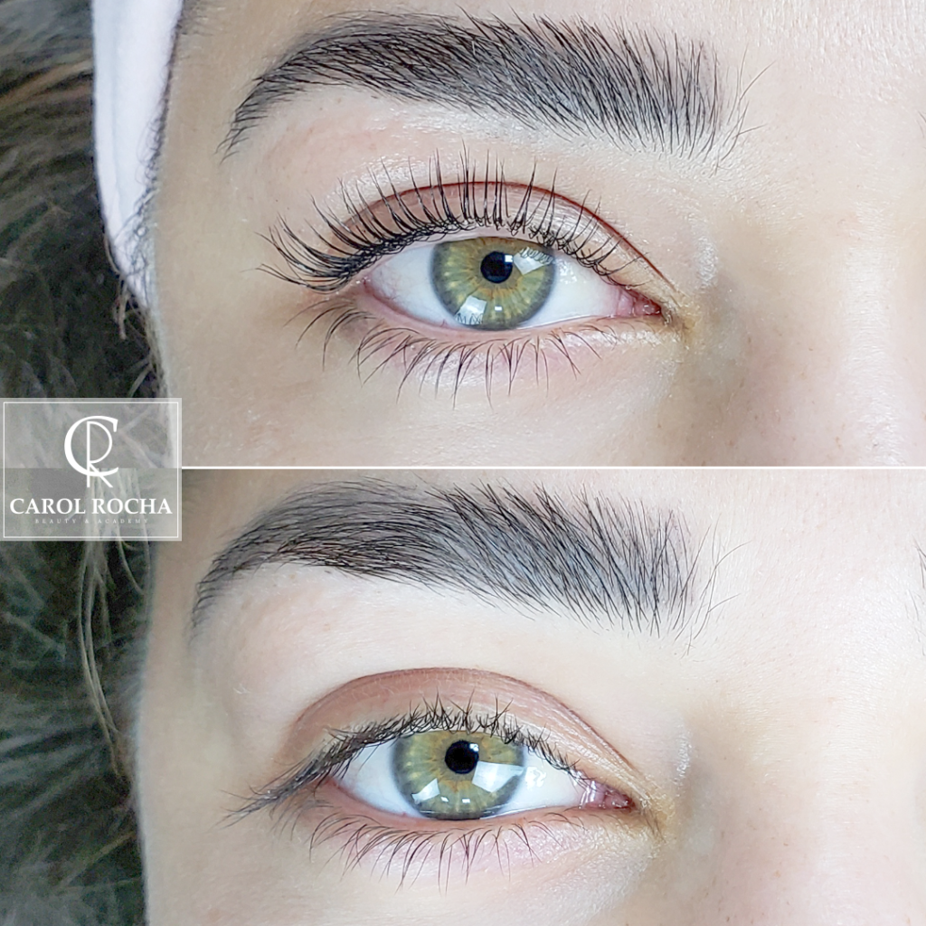 lash lifting antes e depois
