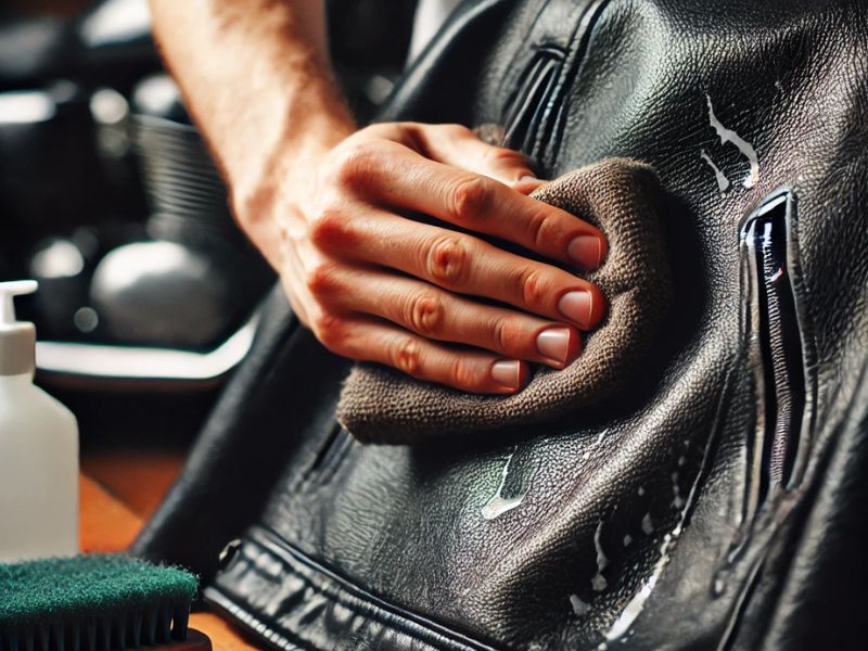erros comuns ao lavar jaqueta de couro de moto