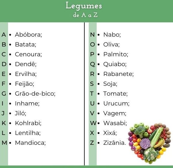 legumes com a letra d
