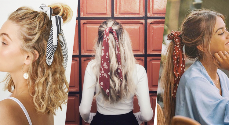 lenço estampado cabelo