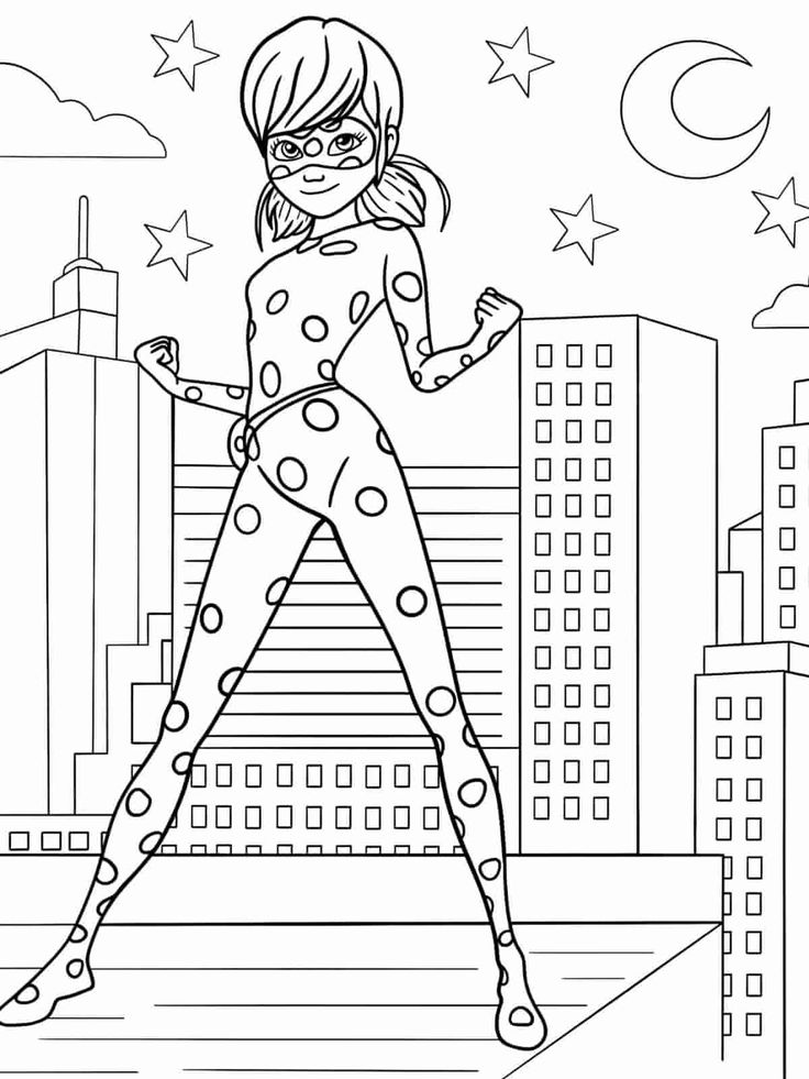Marinette para colorir