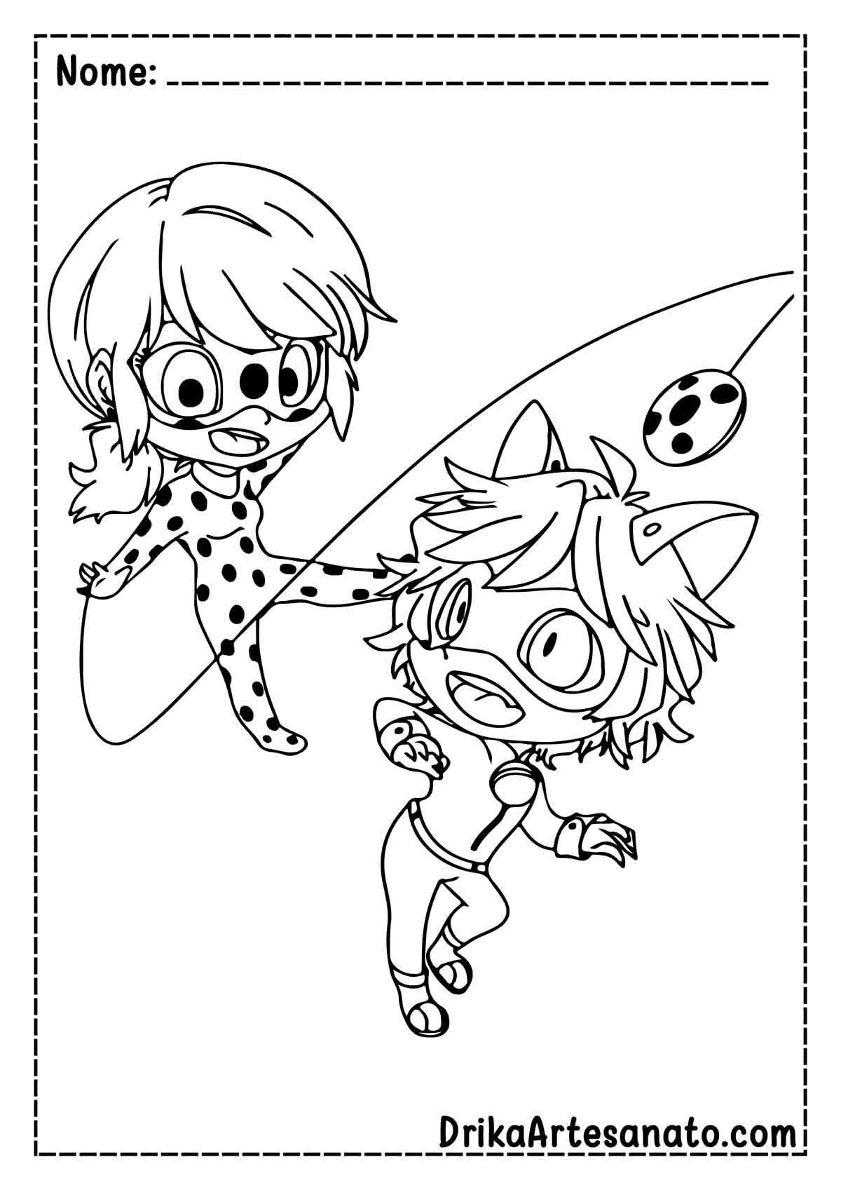 atividade infantil Ladybug