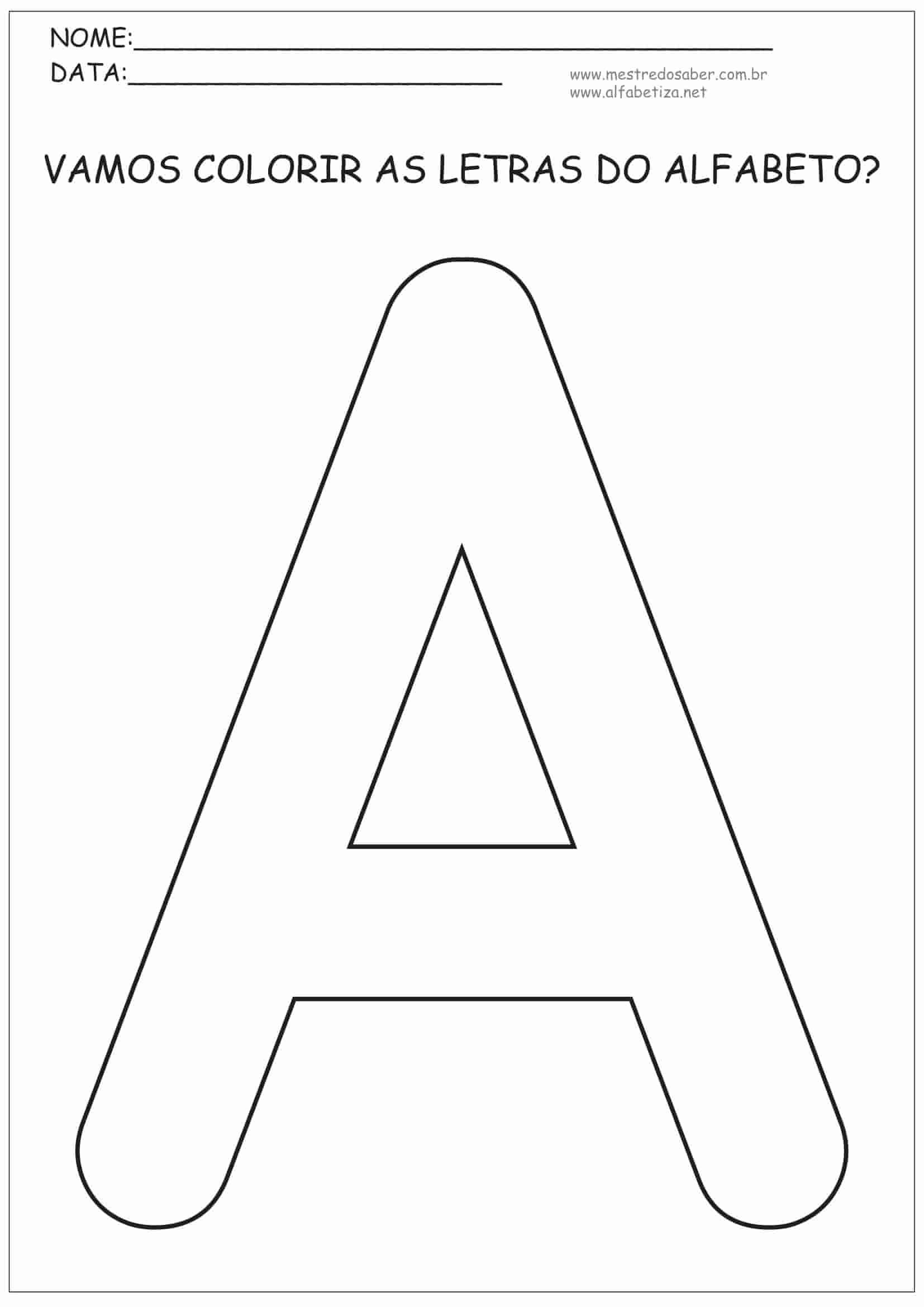 desenhos de letras para pintar