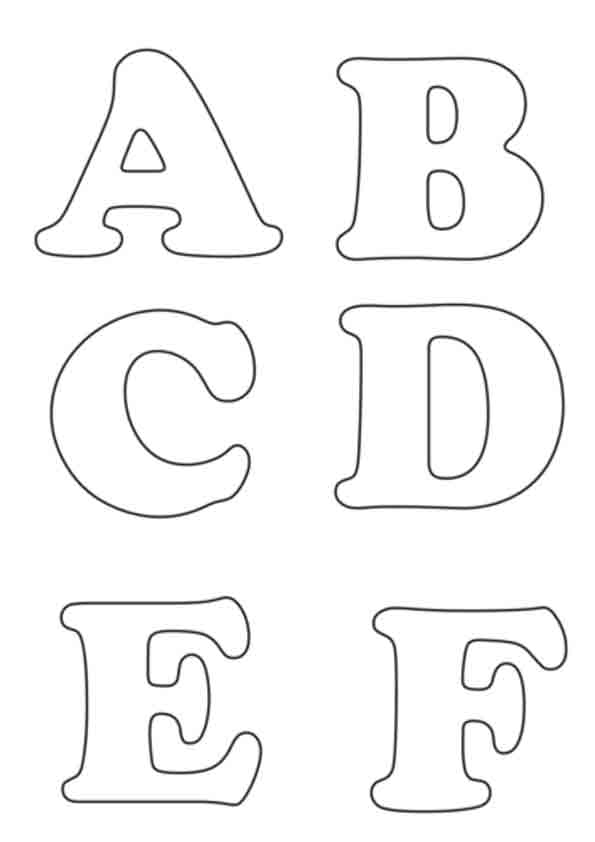 moldes de letras para colorir
