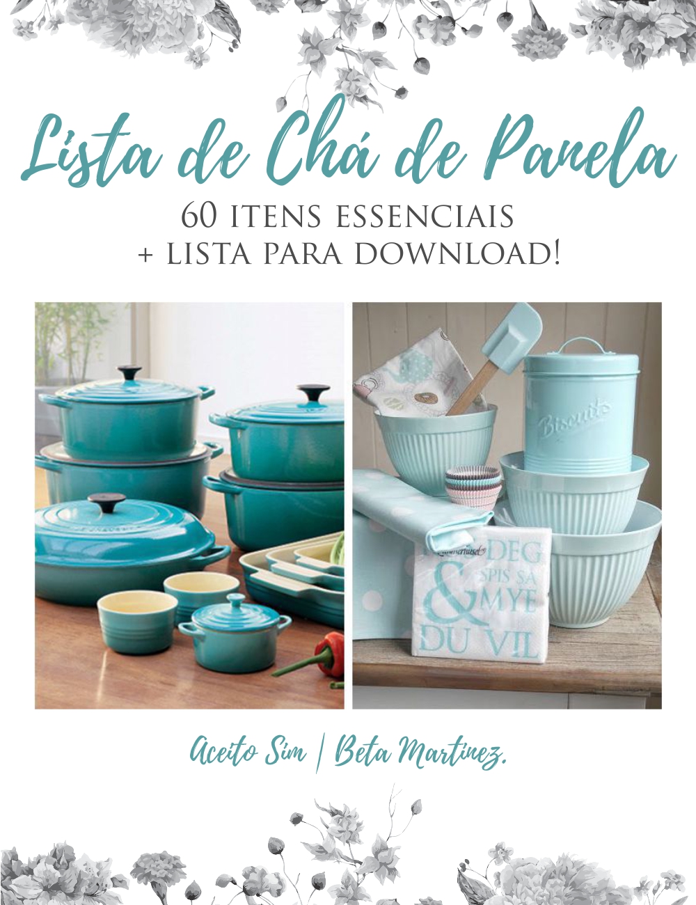 itens essenciais para chá de panela