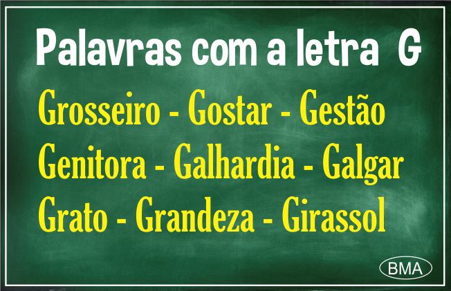 palavras com g e j