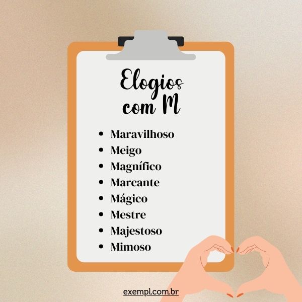 palavras de elogio com m