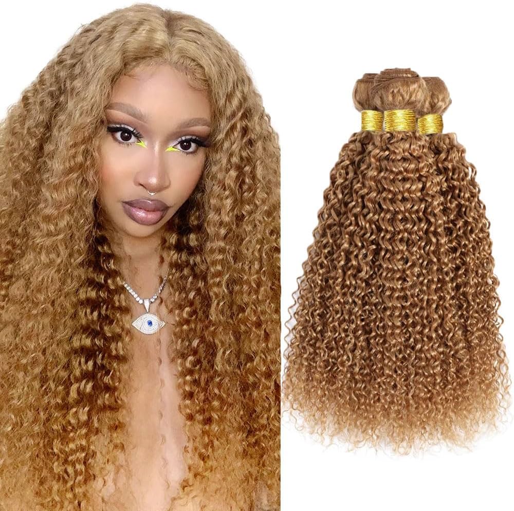 cabelo cacheado com ombré mel dourado