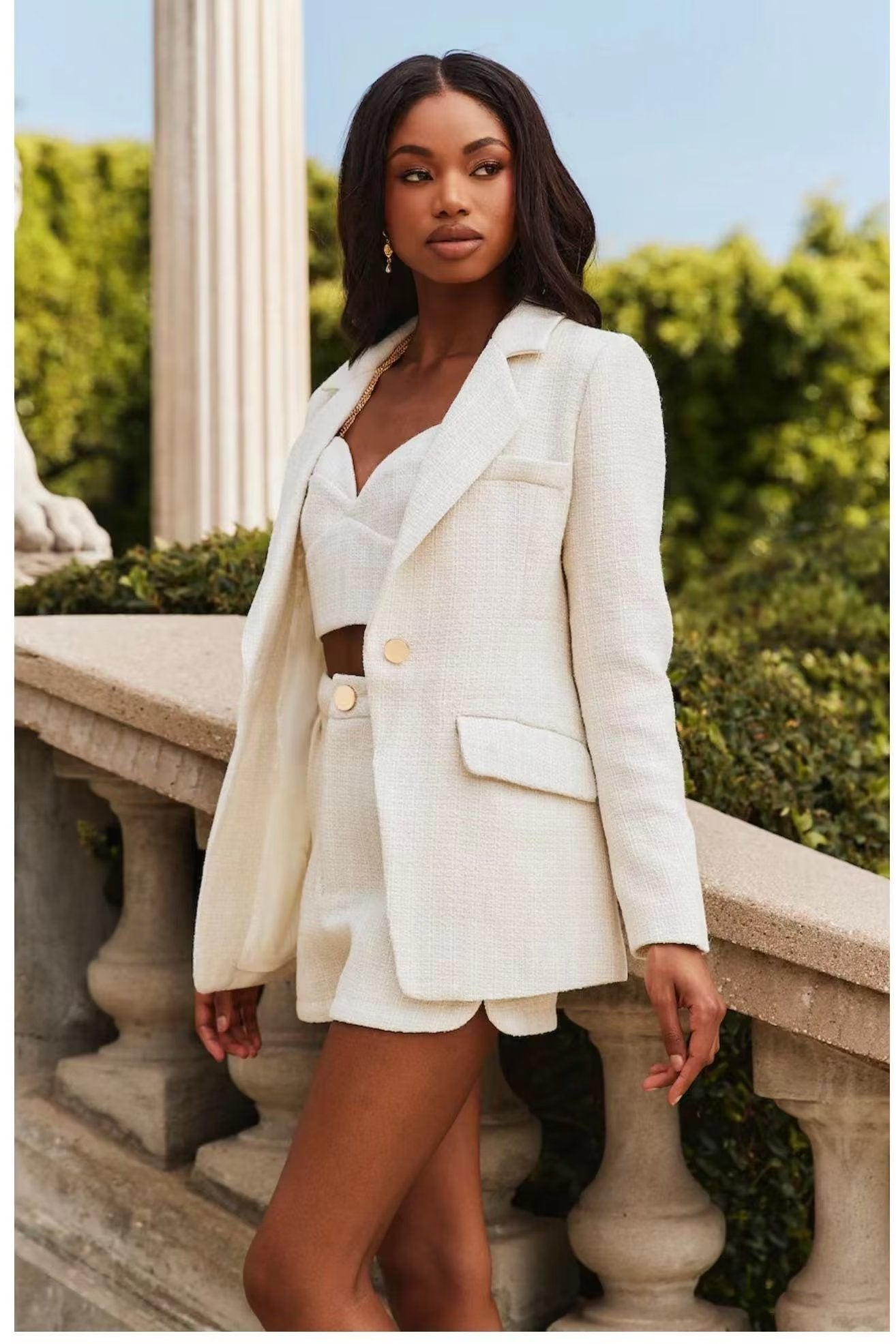 look com blazer cropped