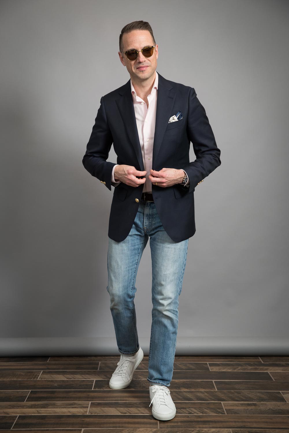 blazer de couro