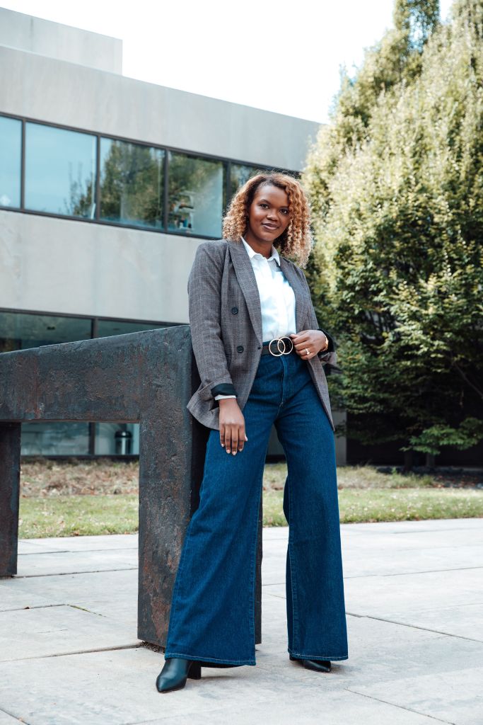look com blazer colorido