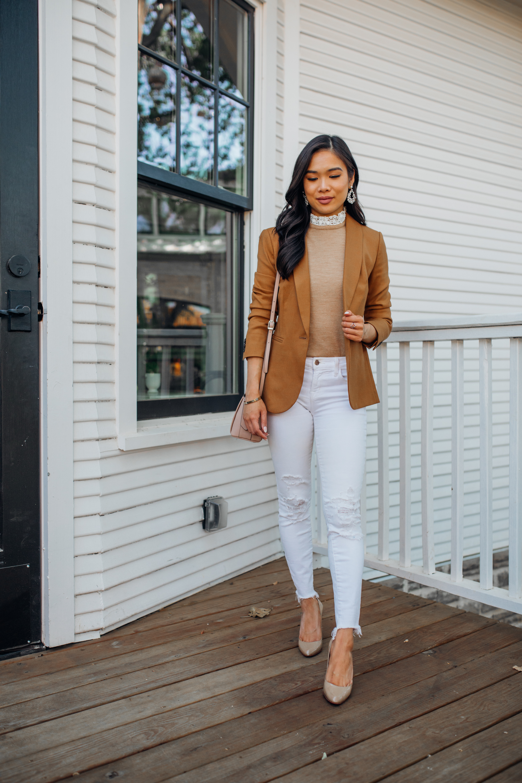 look com blazer e t-shirt