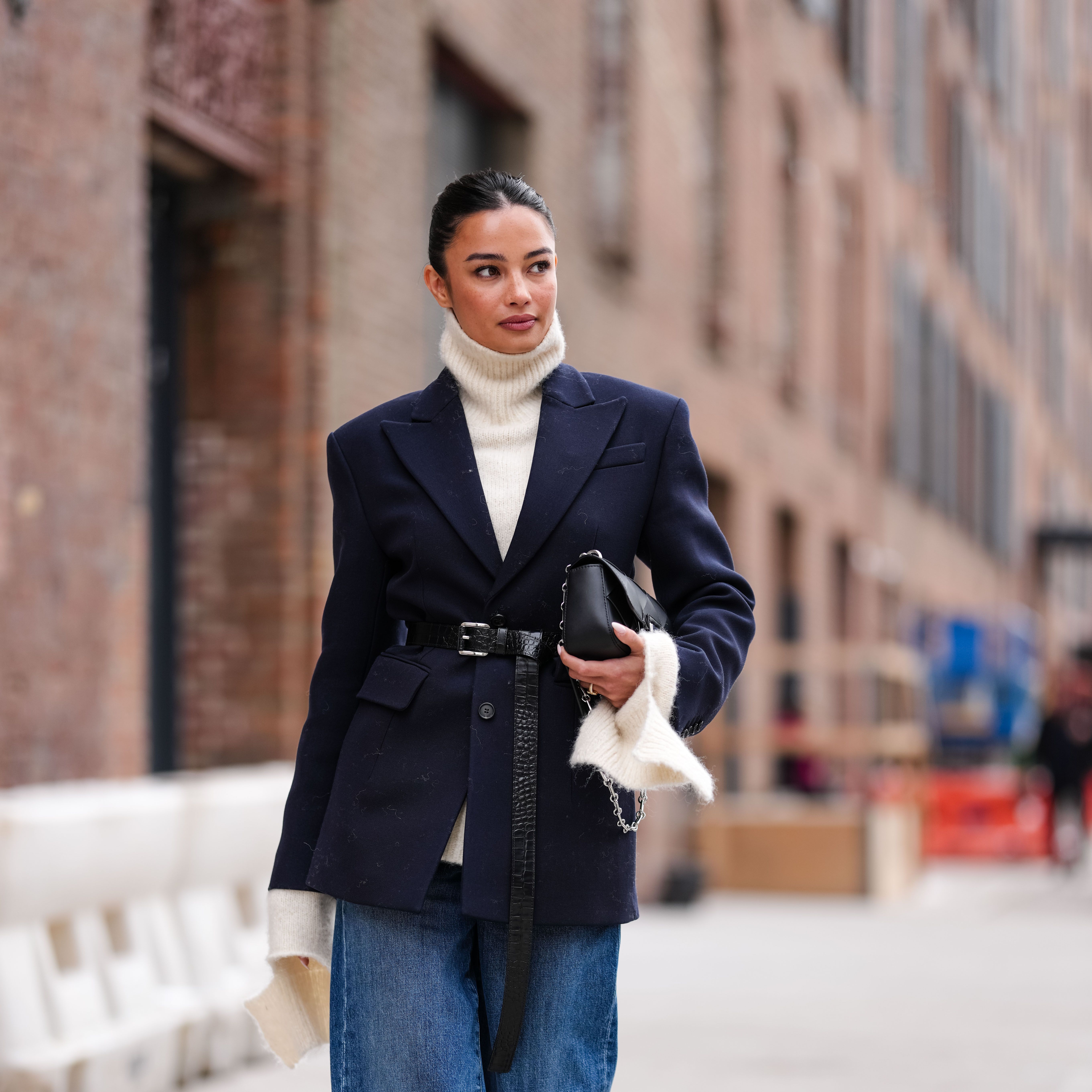 look com blazer e vestido