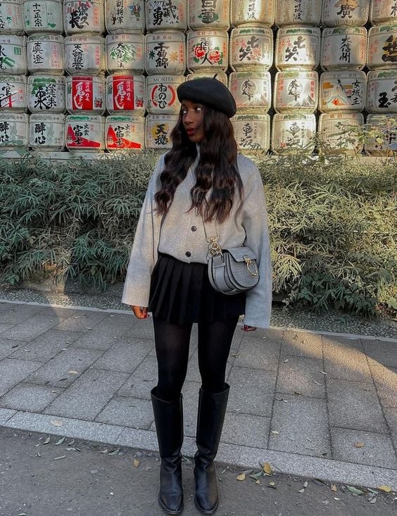 inspiração looks com bota cano alto