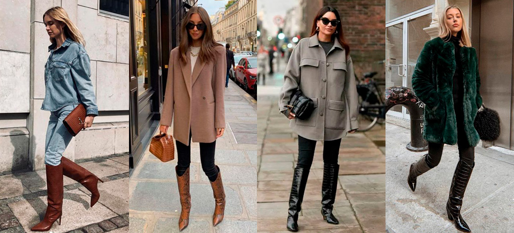 bota cano alto vs bota over the knee