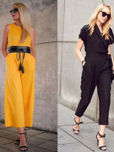 qual sapato usar com macacão de alfaiataria preto