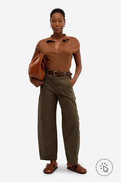 look marrom monocromático