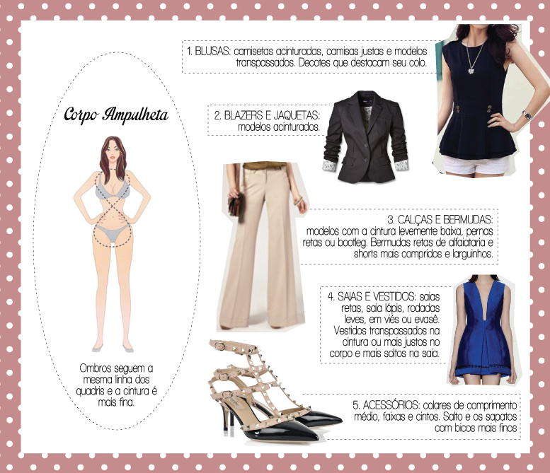 5 ideias de títulos:
1. Guia Completo: Como Valorizar o Corpo Ampulheta com Estilo
2. As Melhores Peças para Corpo Ampulheta: Do Casual ao Formal
3. Erros Comuns ao Vestir o Corpo Ampulheta (e Como Evitá-los)
4. Corpo Ampulheta: Dicas de Looks para Trabalhar e Lazer
5. Descubra os Segredos para Realçar suas Curvas no Biotipo Ampulheta