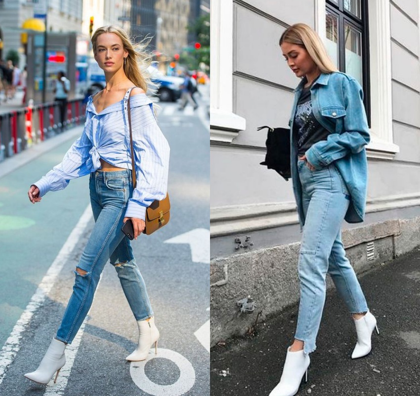 looks com bota branca para inspiração