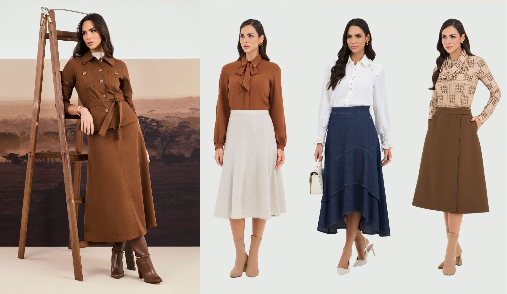 Tecidos ideais para saias de inverno